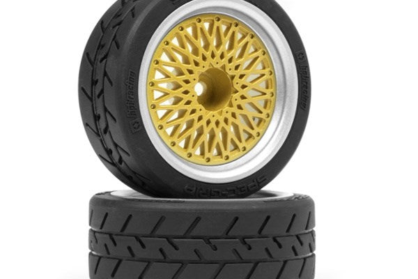 HPI Racing - BBS RS Wheels Silver/Gold 26mm (6mm Offset) - HP120266