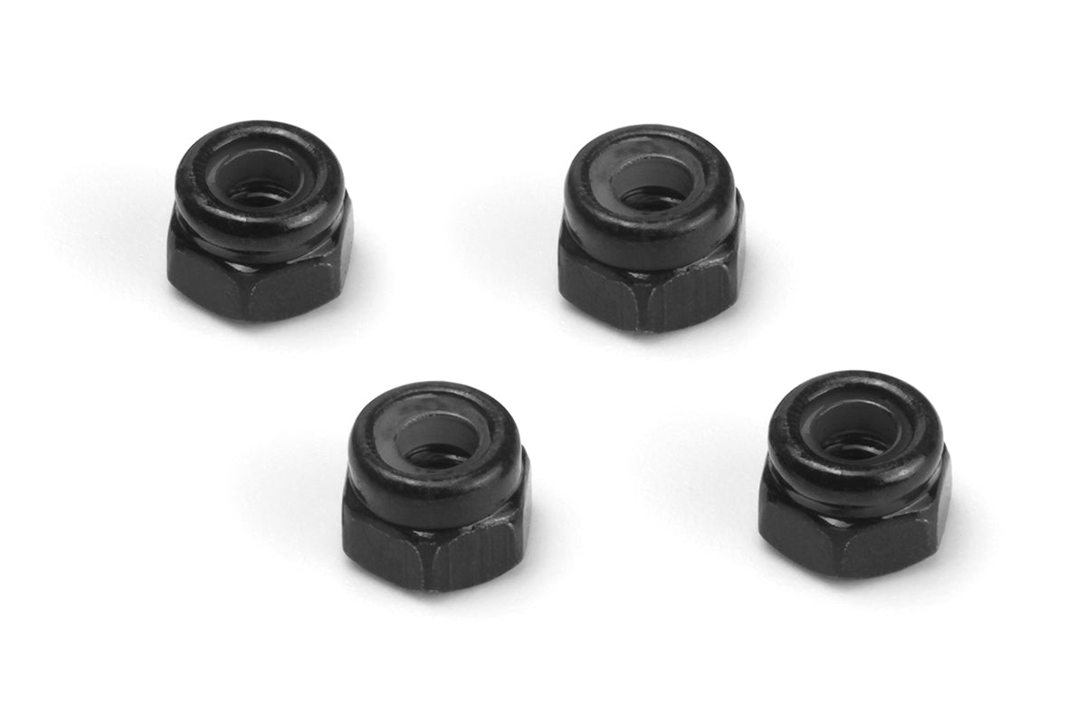HPI Racing - Lock Nut M2.5 (Black/4pcs) - HP161188