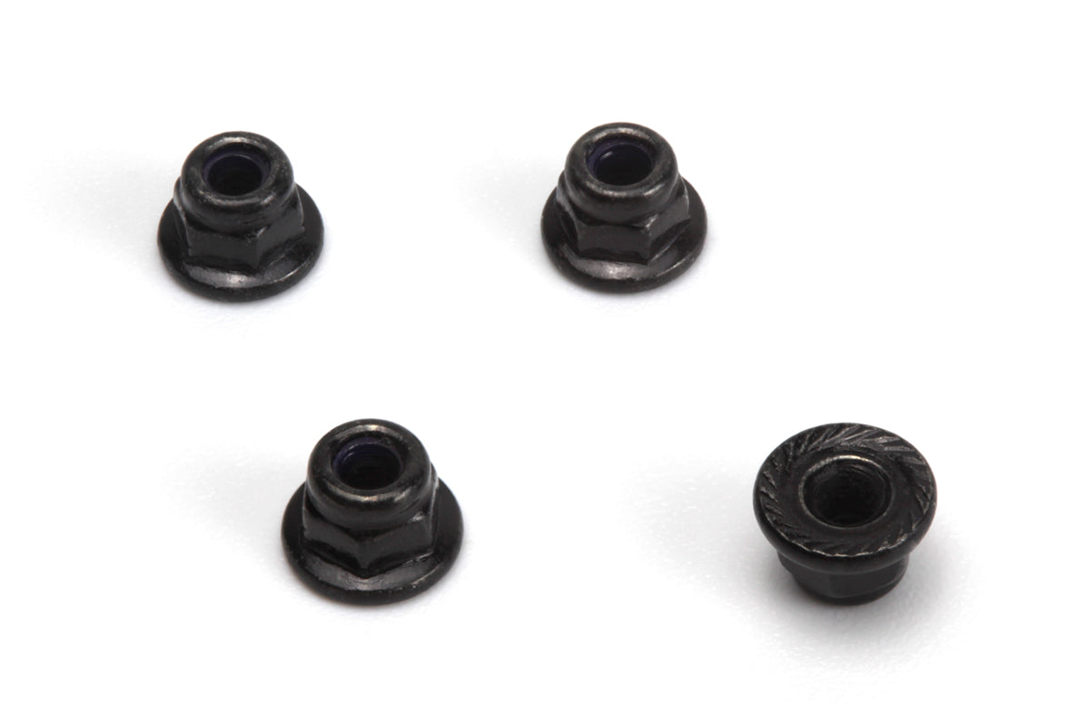HPI Racing - Flange Lock Nut M2.5 (Silver/4pcs) - HP161227