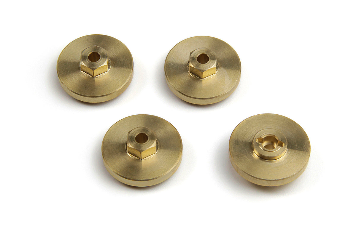 HPI Racing - 7mm Hex Hub Weight Set +4mm (Brass/4pcs) - HP161235