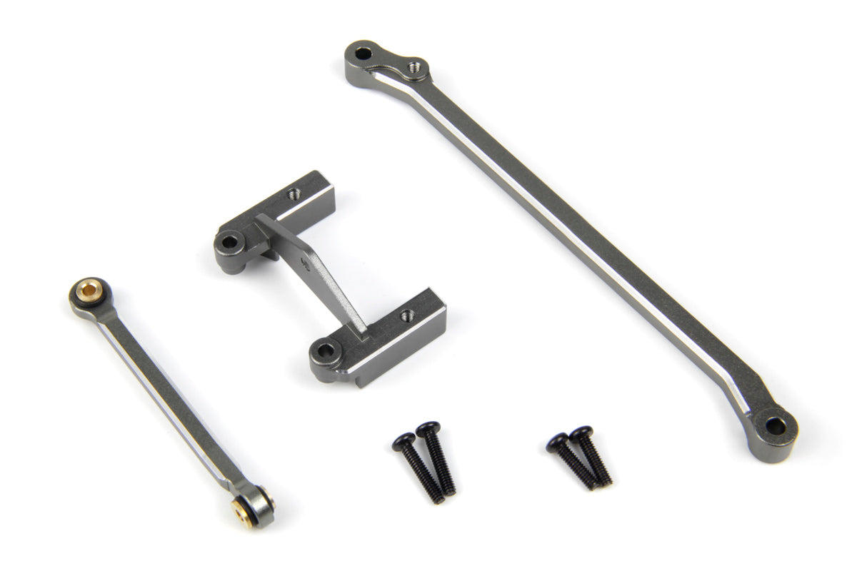 HPI Racing - Aluminum Servo Mount & Steering Link Set(Gunmetal) - HP161412