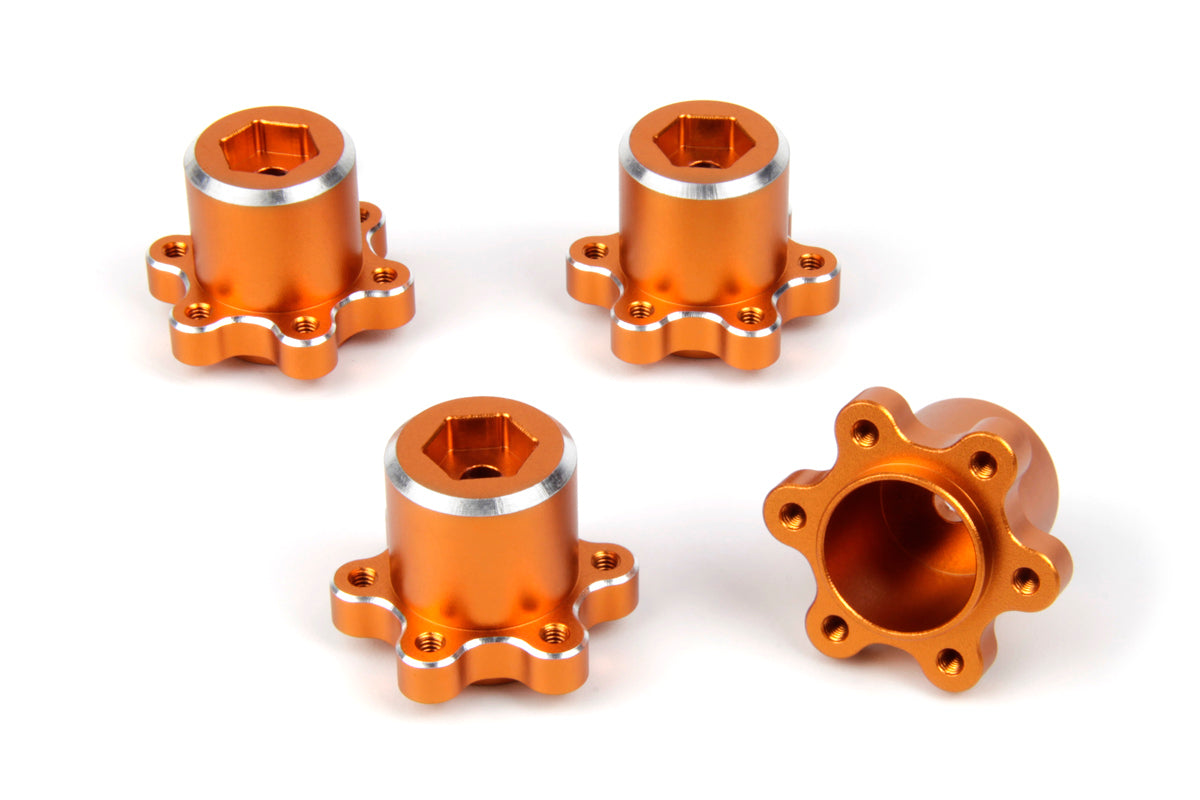 HPI Racing - Aluminum MT Wheel Hex +2.5mm (Orange/4pcs) - HP161414