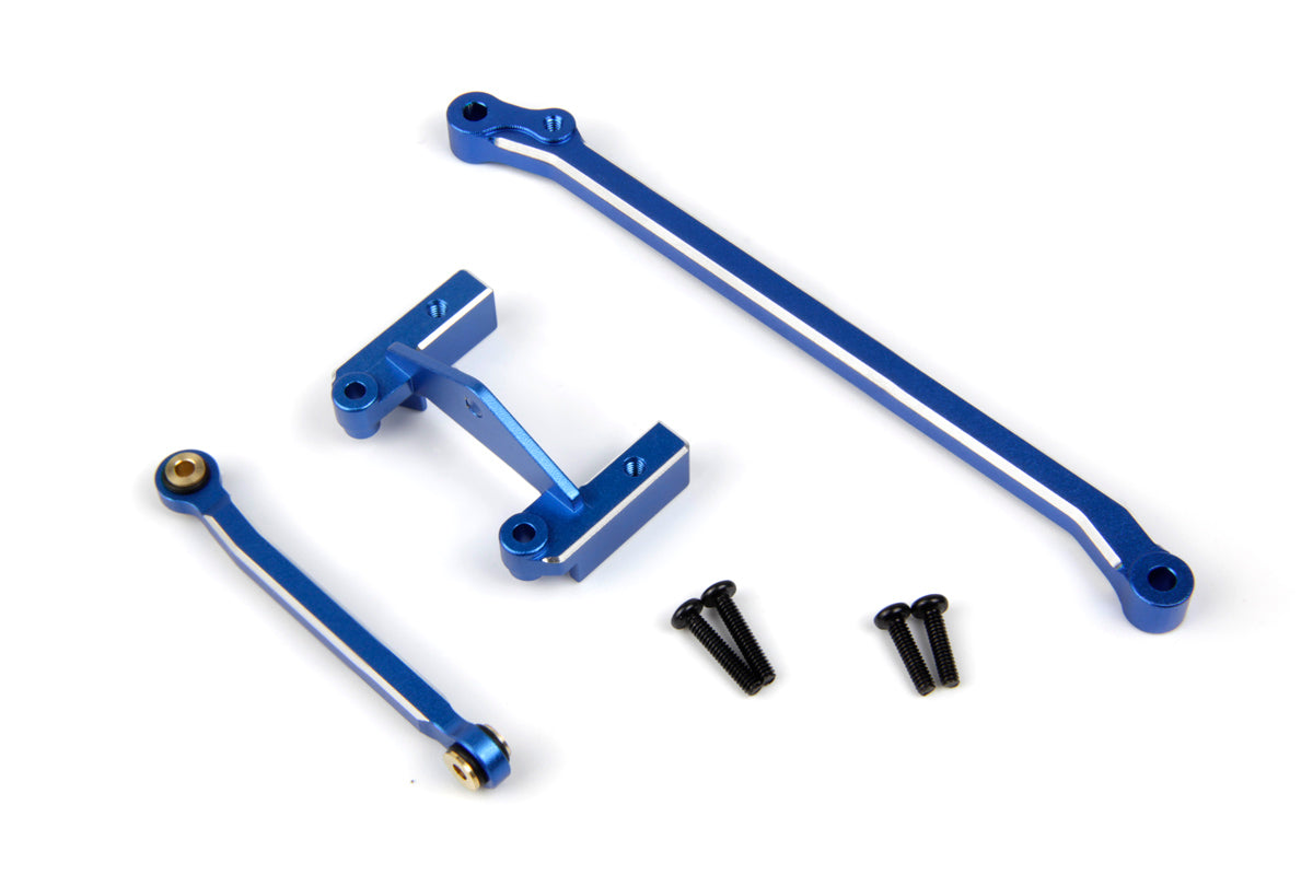 HPI Racing - Aluminum Servo Mount & Steering Link (Blue) - HP161423