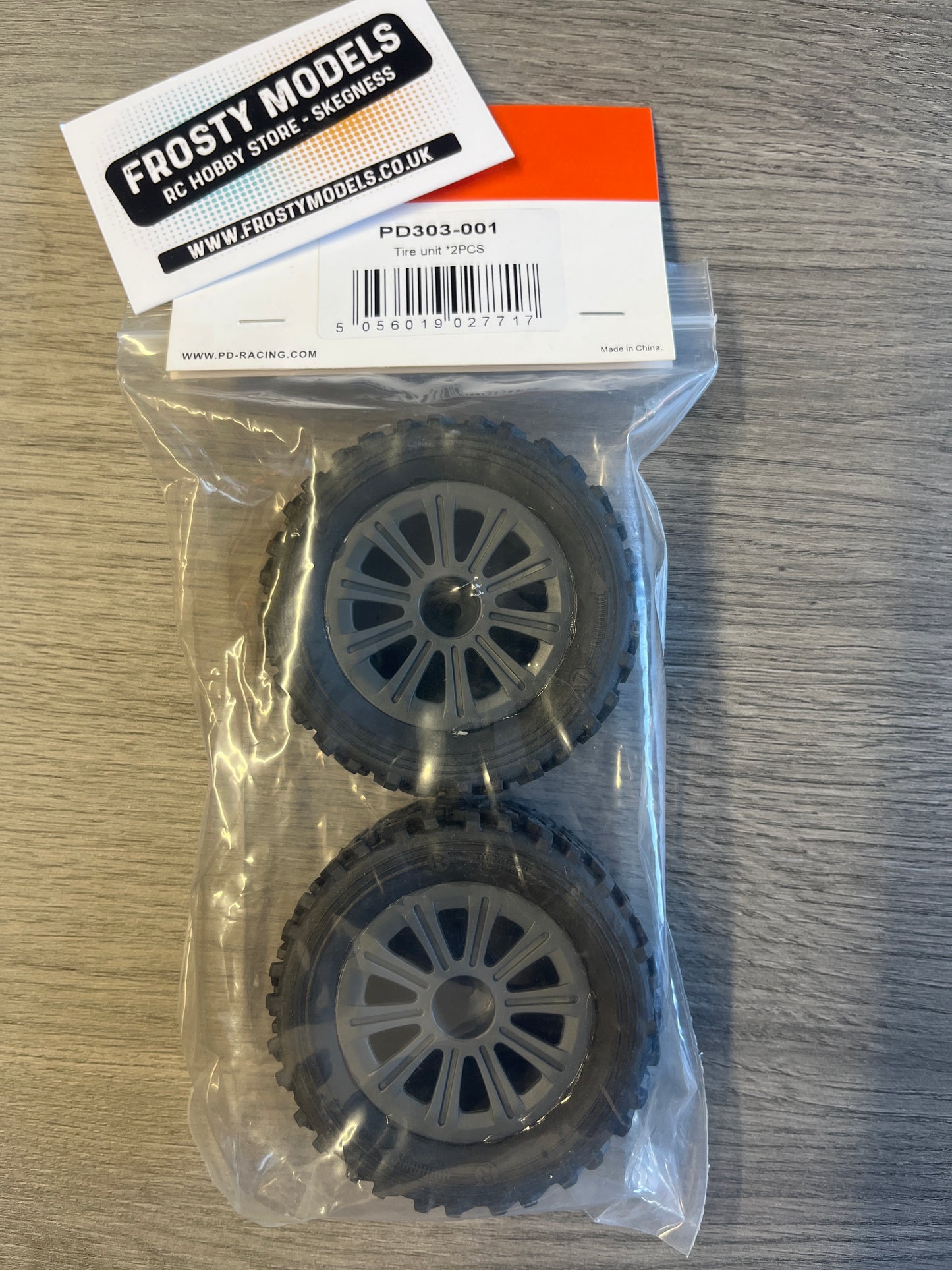 PD Racing TK16 & TR16 Spares - Wheel + Tyre  - 2pcs