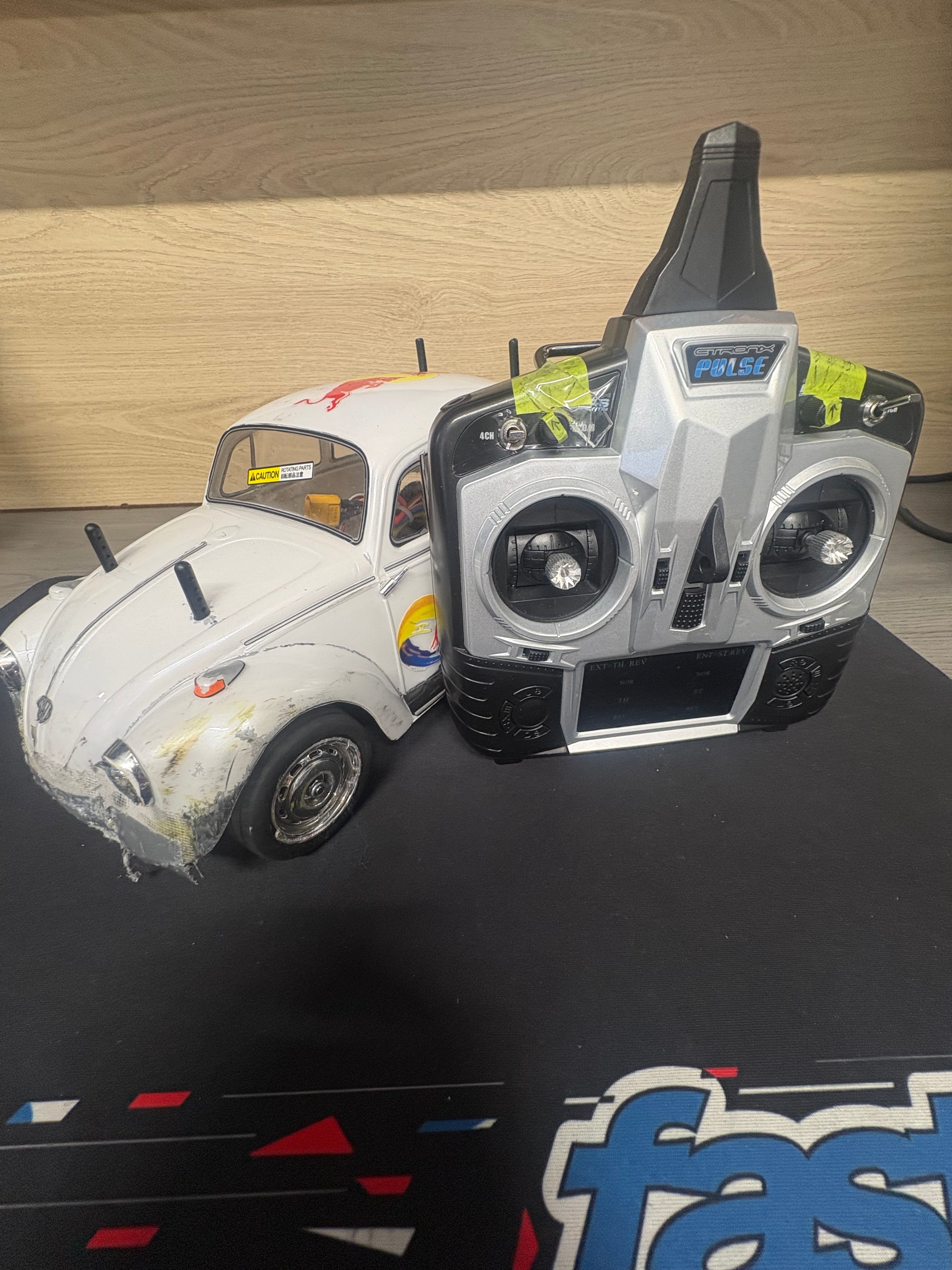 Ex-Hire Car Beetle - 4WD 1/10 M-Chassis Tamiya MF01X - With Stick Radio, ESC & Motor - Just add Battery & Charger