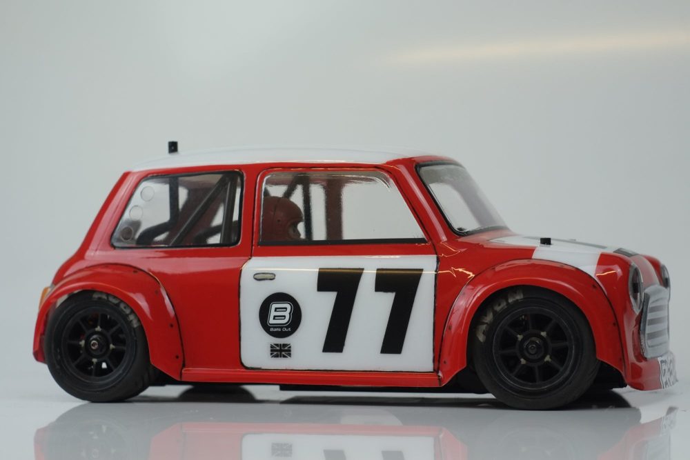 Phat Bodies -M-Chassis (210mm) Mini Miglia Body Set in Clear Lexan - For 1/10 M-Chassis MTC (W-170mm x Wheelbase-210mmmm) M03, M05, MB01