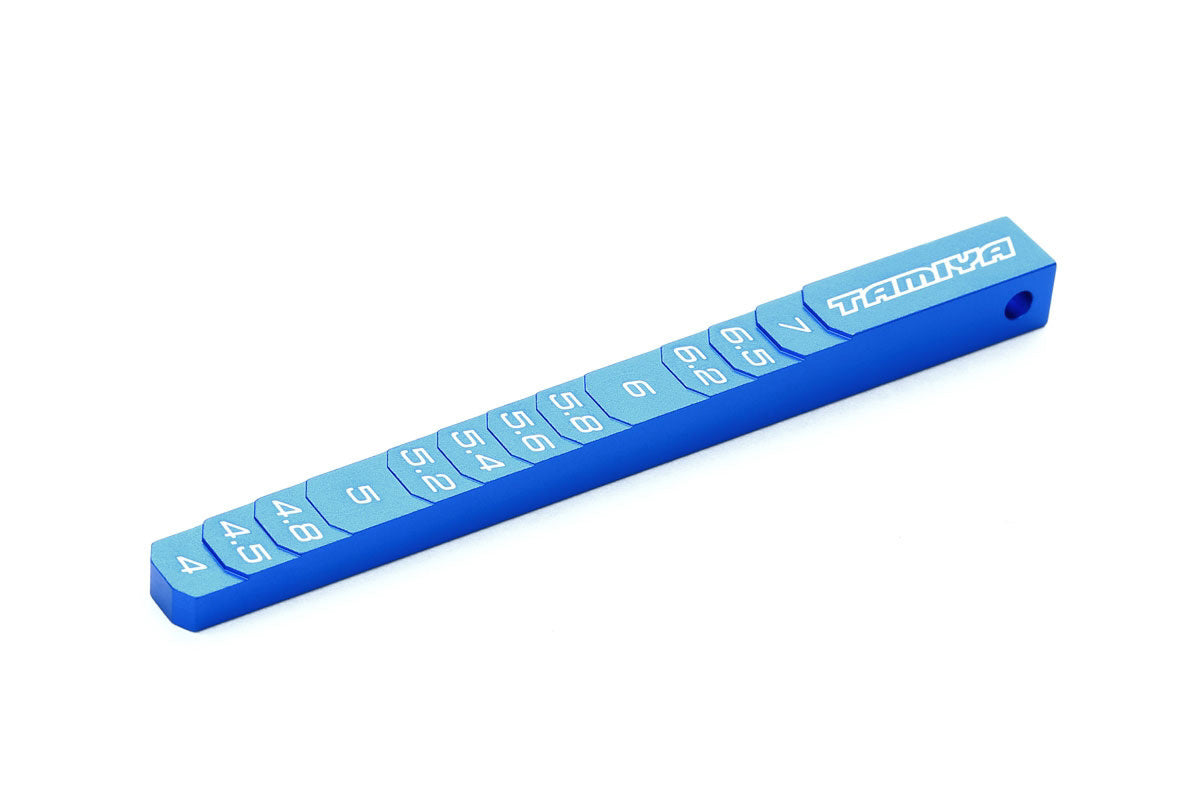 Genuine Tamiya TRF - 1/10 RC Car - Ride Height Gauge Alloy (4-7mm AGROUND CLEARANCE) Item No. 22009