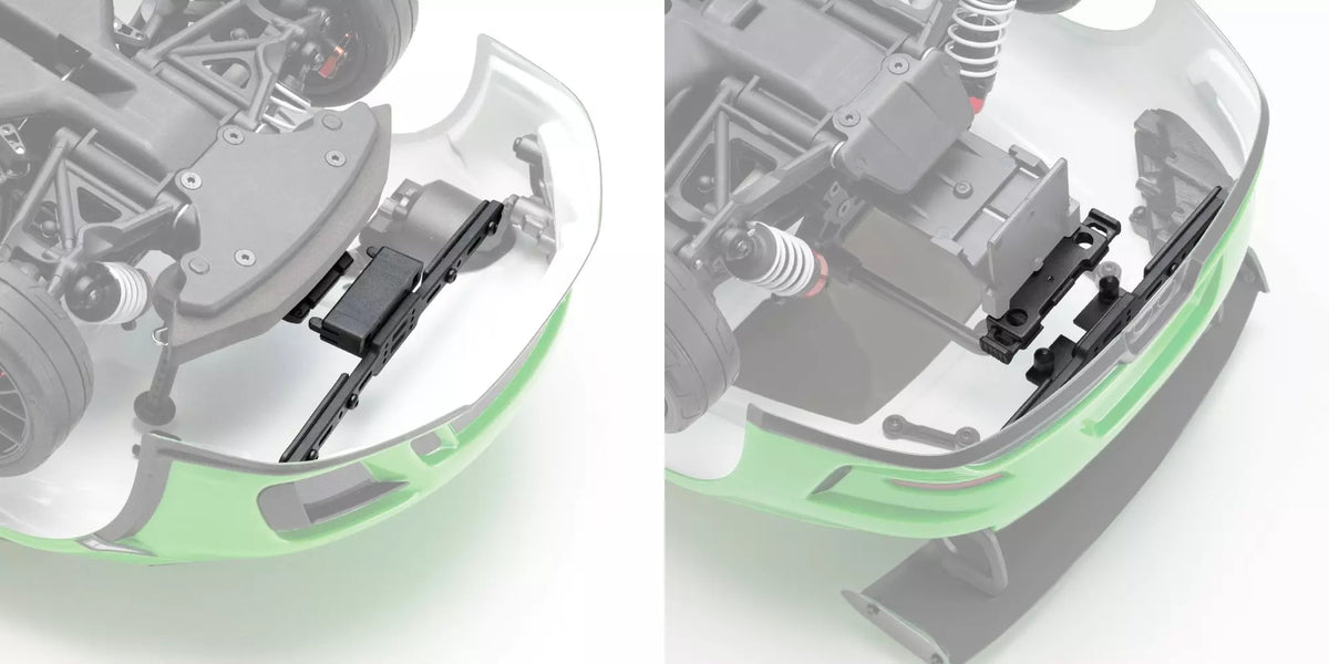 Kyosho - 1/10 RC Car RTR Fazer FZ02 Porsche 911 GT3 RS 2018 Lizard Green Readyset - K.34445T1B (Battery & Charger Required) (New Clipless Body Design - Not magnets!)