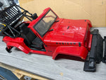 Used - 1/10 RC Rock Crawler hardbody Jeep Rubincon Body With parts - not complete
