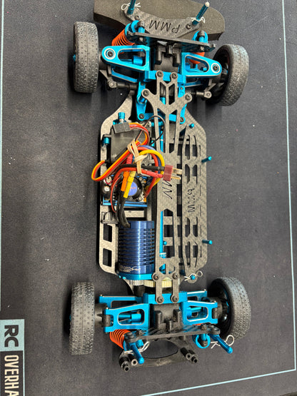Used - Tamiya TT01 PMM Alloy & Carbon unofficial branded 4WD 1/10 RC touring car with brushless system & servo
