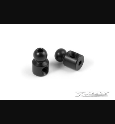 Xray - Xray Spare Parts ALU 4.9MM BALL END - BLACK (2) - XR303431-K