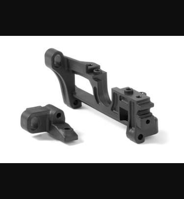 Xray - Xray Spare Parts COMPOSITE LOWER & UPPER BULKHEAD FRONT RIGHT FOR WIRE ANTI-ROLL BAR - XR332011