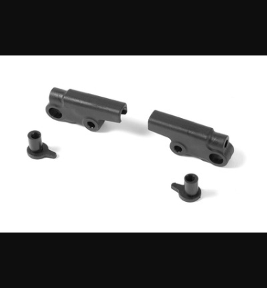 Xray - Xray Spare Parts COMPOSITE FRONT ANTI-ROLL BAR HOLDER & ECCENTRIC W/O UPSTOP (2+2) - XR332411