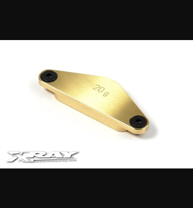 Xray - Xray Spare Parts BRASS CHASSIS WEIGHT REAR 20g - XR341183