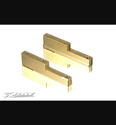 Xray - Xray Spare Parts BRASS ENGINE MOUNTS (L+R) - 75g - XR348714