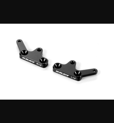 Xray - Xray Spare Parts XB8 ALU STEERING KINGPIN PLATE - SWISS 7075 T6 - 14° (L+R) - XR352231