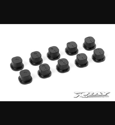 Xray - Xray Spare Parts COMPOSITE SQUARE ADJ. ROLL-CENTER BUSHINGS - V2 (2) - XR352314
