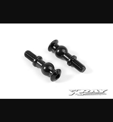 Xray - Xray Spare Parts XB808 BALL STUD 6.8MM WITH BACKSTOP L=8MM - M4 (2) - XR352654