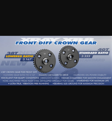 Xray - Xray Spare Parts FRONT DIFF LARGE BEVEL GEAR 38T - XR355038