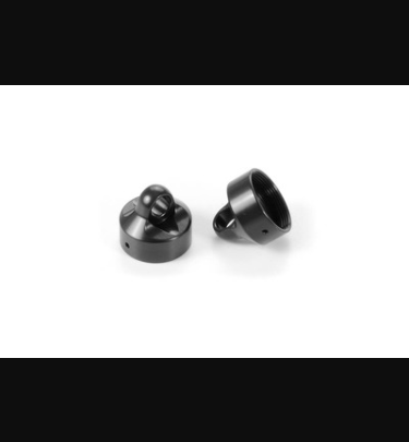 Xray - Xray Spare Parts XB8 ALU SHOCK CAP NUT - SWISS 7075 T6 - BLACK COATED (2) - XR358053