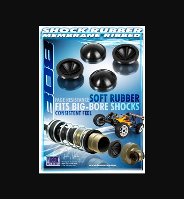 Xray - Xray Spare Parts SHOCK RUBBER MEMBRANE RIBBED (4) - XR358083