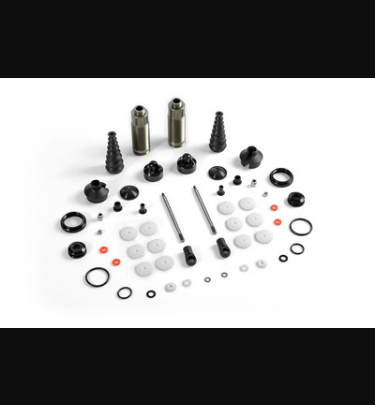 Xray - Xray Spare Parts XB8 REAR SHOCK ABSORBERS + BOOTS COMPLETE SET (2) - XR358205
