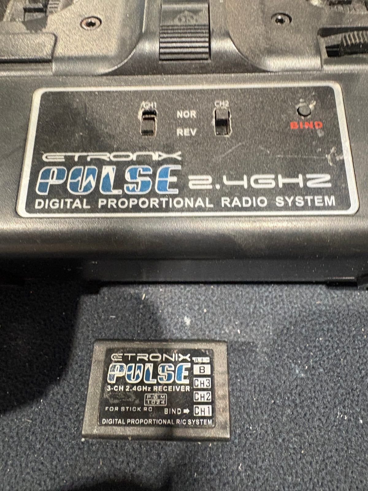 Used - RC Spares or repairs Etronix Pulse 2.4ghz radio & receiver