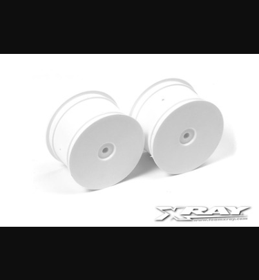 Xray - Xray Spare Parts 4WD REAR WHEEL AERODISK WITH 14MM HEX - WHITE (2) - XR369911