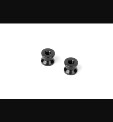 Xray - Xray Spare Parts ALU MOUNT 6.0MM - BLACK (2) - XR376366-K