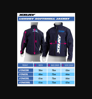 Xray - Xray Spare Parts XRAY HIGH-PERFORMANCE SOFTSHELL JACKET (XXL) - XR396020XXL