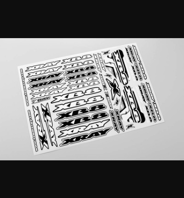 Xray - Xray Spare Parts XRAY XB8 STICKER FOR BODY - WHITE - XR397359