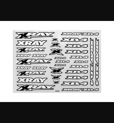Xray - Xray Spare Parts XRAY XB4 STICKER FOR BODY - WHITE - XR397380