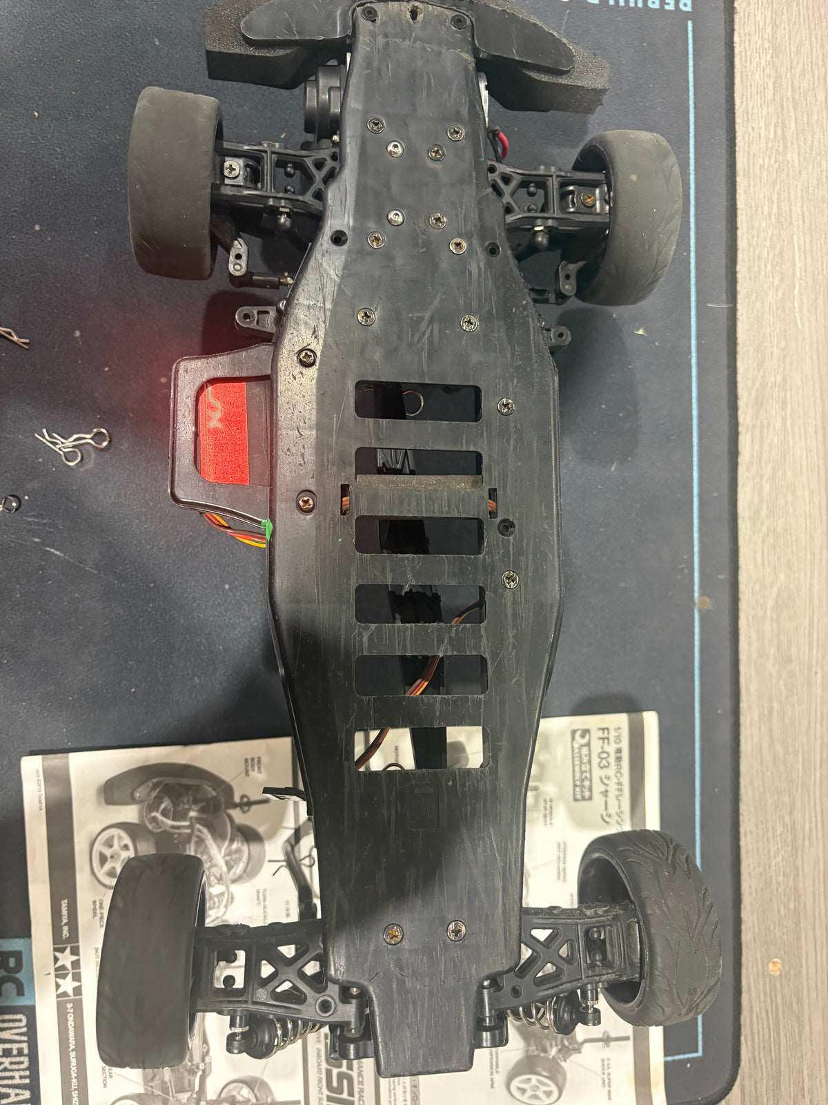 Rare - Tamiya FF03 Rolling Chassis, Body & Manual - With Core 21 motor