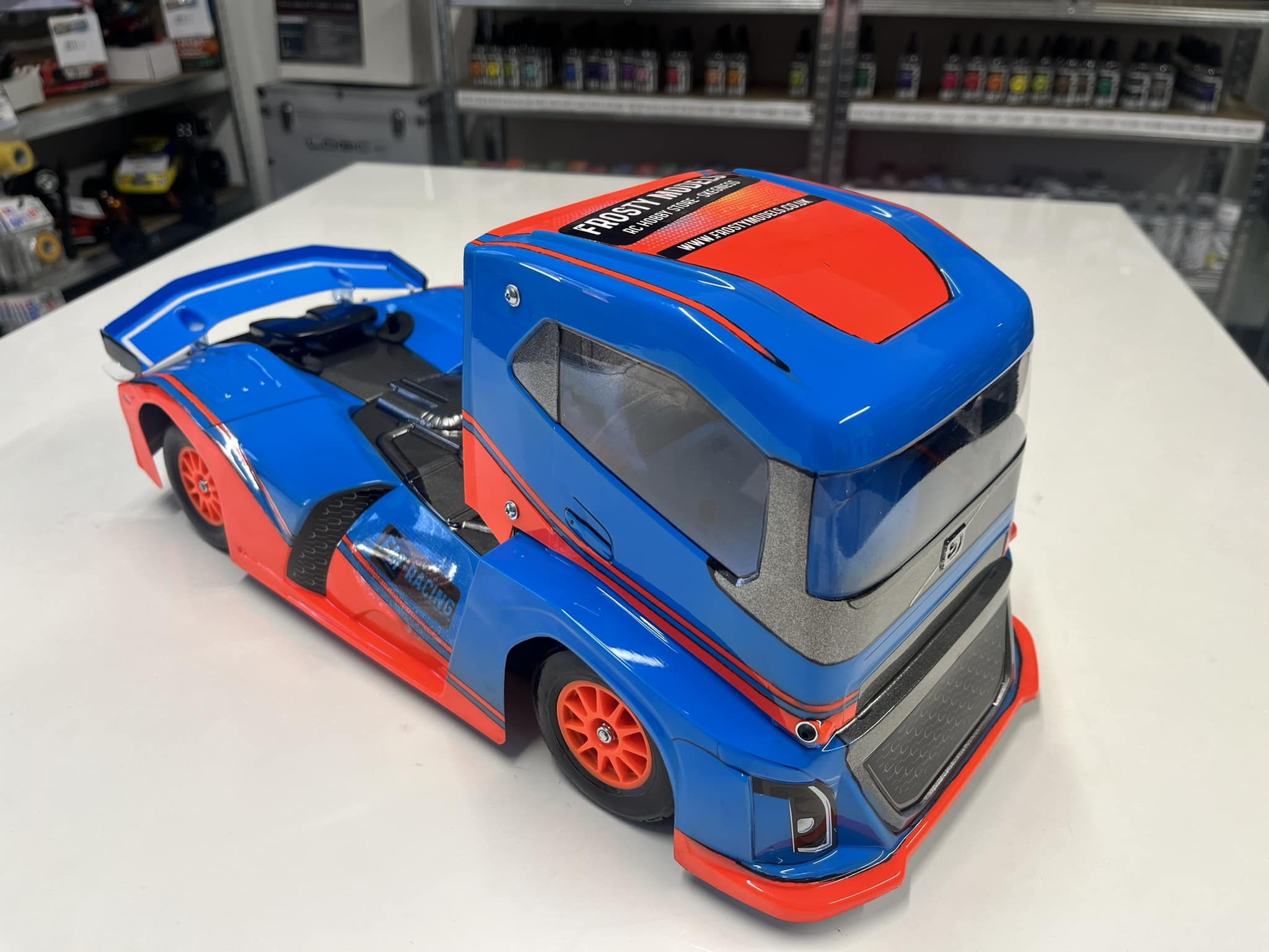 TAMIYA 54913 - TT01E RC 1/14 EURO TRUCK WHEELS (ORANGE) 2PCS (M-Chassis Mini)