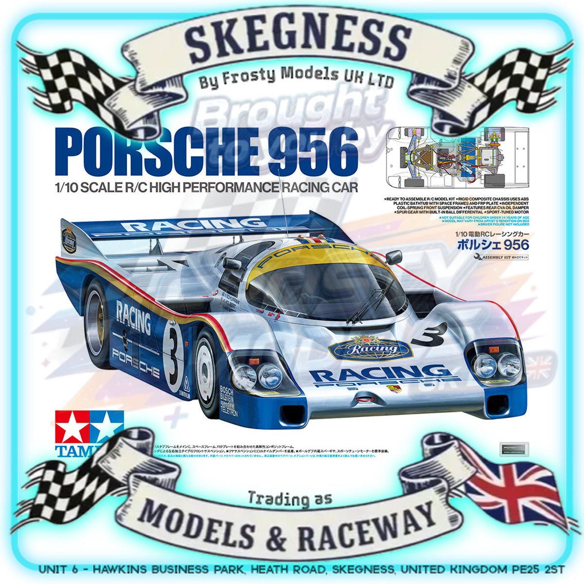 (Pre-order for next release - no date yet) Tamiya - 1/10 RC Car Kit Group C Porsche 956 - 47508 TAMIYA R/C KITS