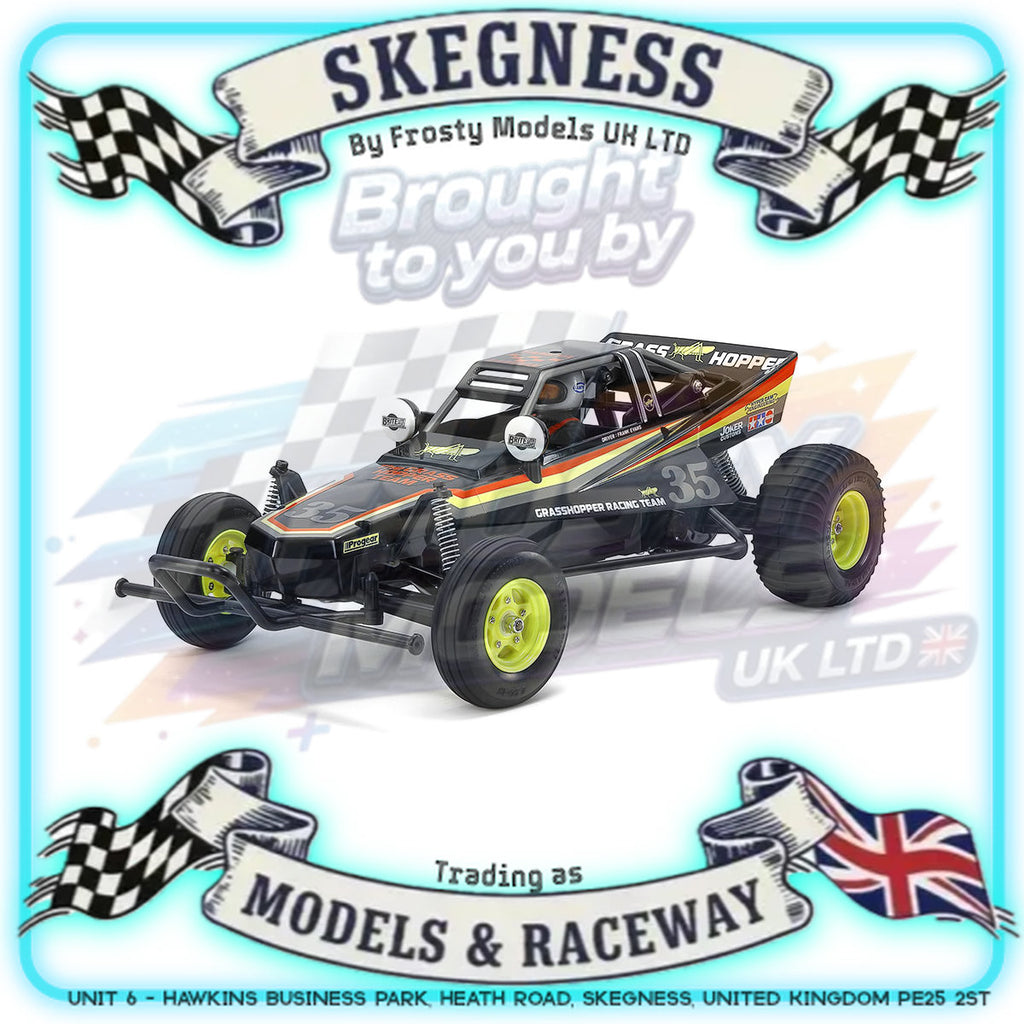 Tamiya - 1/10 RC Buggy Kit The Grasshopper Black Edition - 47522 (ESC & Motor Included - Requires Radio, Servo, Battery, Charger, PS Spray & Assembly)