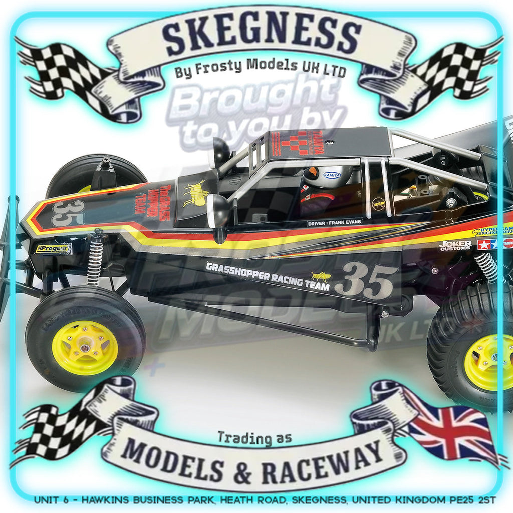 Tamiya - 1/10 RC Buggy Kit The Grasshopper Black Edition - 47522 (ESC & Motor Included - Requires Radio, Servo, Battery, Charger, PS Spray & Assembly)