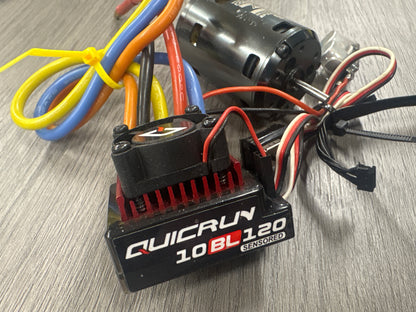 (#2) Tested/Used - Hobbywing Quicrun 10BL120 ESC 120Amp Brushless & Speed Passion Comp 3.0 9.5T Combo (ideal for 1/10 Buggies)