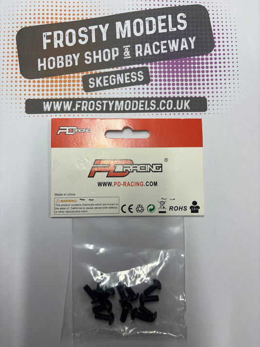 PD RACING SPARES - 1/10TH TK10 & TR10 - B head hex screw HM4*12   12pcs