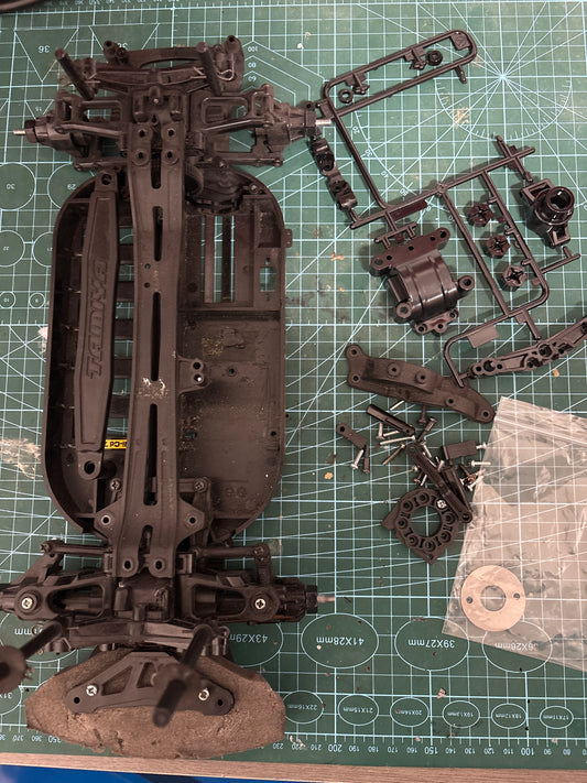 Tamiya TT01E complete rolling chassis, spares or repairs
