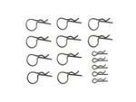 TAMIYA - (10X LARGE & 5X SMALL) RC CAR/TRUCK/BUGGY BLACK BODY CLIPS - 50197 (OFFICAL SPRING LOADED)