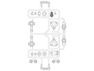 Tamiya - Tl01 B Parts (Upright) - 50736 TAMIYA SPARES