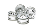 TAMIYA - TT01E RC 1/14 EURO TRUCK WHEELS F&R (SILVER) (2Pcs Each) - 51588