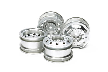 TAMIYA 51588 - TT01E RC 1/14 EURO TRUCK WHEELS F&R (SILVER) (2Pcs Each)