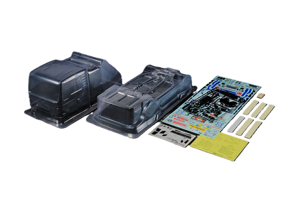 TAMIYA - 51606 MAN TEAM HAHN CLEAR Euro Truck BODY SHELL SET 1/14 - (w/ H PARTS & STICKERS, BUMPERS, MANUAL & FIXINGS)