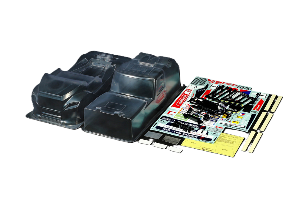 TAMIYA - 51613 BUGGYRA FAT FOX - 1/14 FULL BODY SET Euro Truck (w/H PARTS, STICKERS & FIXINGS - FOR TT01E EURO TRUCKS)