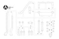 Tamiya - Tc-01 A Parts - Body Mounts X 2 - 51661 TAMIYA SPARES