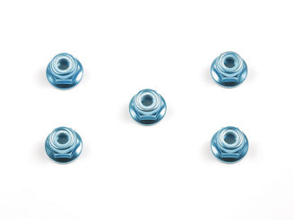 Tamiya - 4Mm Flange Lock Nut Blue - 53159 TAMIYA SPARES