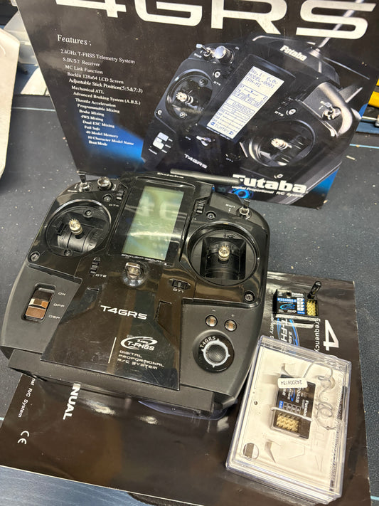 Used - Futaba T4GRS with 2x receivers (just needs battery)