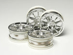 TAMIYA - 53860 1/10 TOURING CAR/RALLY WHEELS - CHROME (4PCS / 0-OFFSET)
